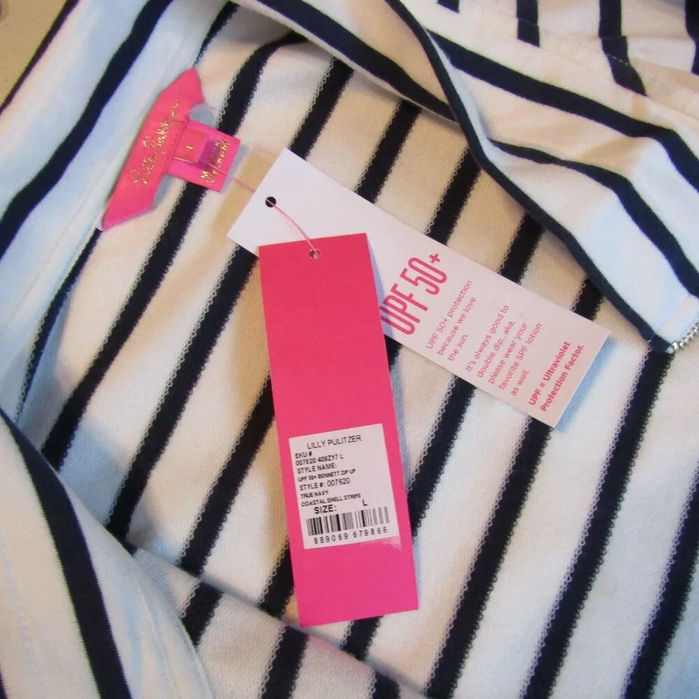 Lilly Pulitzer UPF 50+ Bennett Zip Up Jacket L